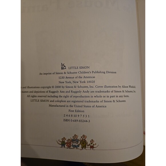 Raggedy Ann And Andy The Mouse Family Vintage 2000. 24 Pages - Nostalgic Book - Picture 4 of 4